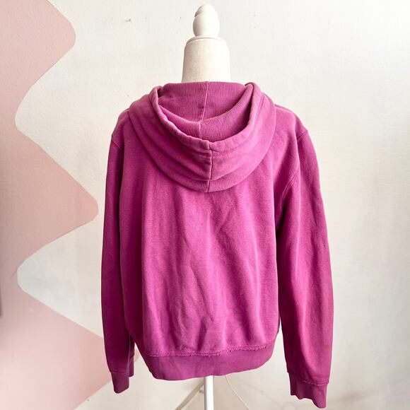 Aeropostale Pink 3D Logo Zip Up Hoodie Sweater Y2K 2000s Preppy 2014 XL - Picture 2 of 9